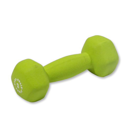 Green 3lb neoprene dumbell