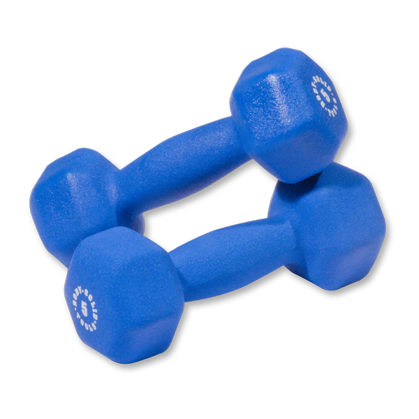 Blue 5lb neoprene dumbell