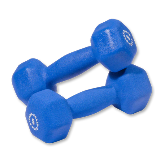 Blue 5lb neoprene dumbell