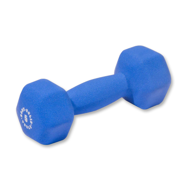 Blue 5lb neoprene dumbell