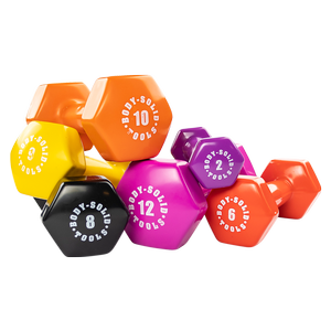 BSTVD10 - 10 lb. Body-Solid Tools Vinyl Dumbbells - Body-Solid