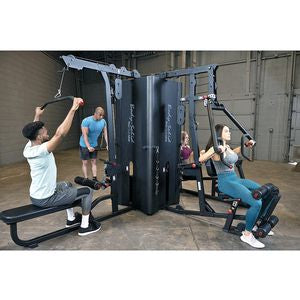 Body-Solid (S1000/3) Pro Clubline Multi-Station Four Weight Stack Commercial Gym Machine, Upper & Lower Body Strength Training Functional Workout Stations for Weights Lifting and Bodybuilding, 310 lb