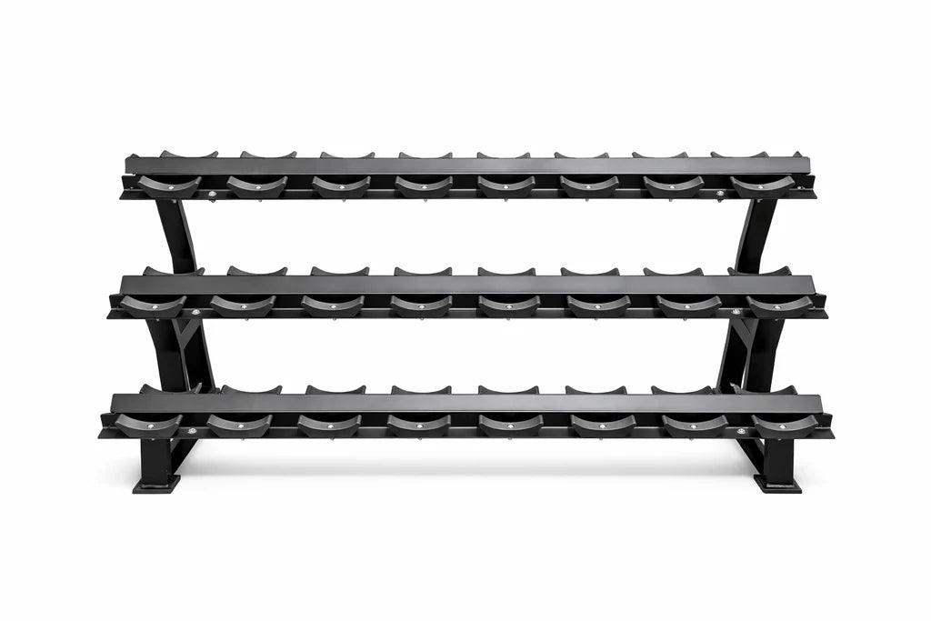 3 Tier 15 Pair Commercial Dumbbell Rack | Heavy-Duty Gym Rack