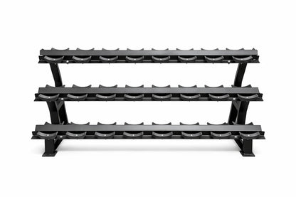 3 Tier 15 Pair Commercial Dumbbell Rack | Heavy-Duty Gym Rack