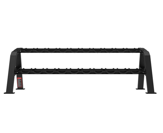 PCI-5032 Two Tier Dumbbell Rack – 10 Pair Storage (Black or Silver)