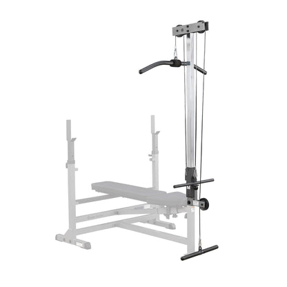 Lat Pull Down/Seated Row Attachment for Benches