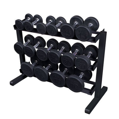 Body-Solid Three-Tier Horizontal Dumbbell Rack (GDR363) - Dumbbells not Included