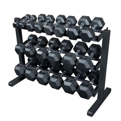 Body-Solid Three-Tier Horizontal Dumbbell Rack (GDR363) - Dumbbells not Included