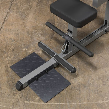 Body-Solid (GLM83) Pro LAT Machine with Low Row Bar - Multi-Position Foam Rollers, Includes 48" LAT Bar & 20" Straight Bar, Smooth Nylon Bushings