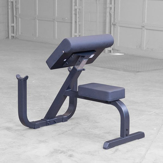 Body-Solid (GPCB329B) Preacher Curl Bench - Adjustable Arm Curl Bench for Bicep Workouts, High Tensile Strength, DuraFirm Padding - Weight Training Equipment