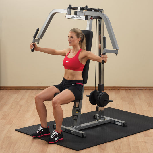 Body-Solid (GPM65B) Dual Function PEC Machine - Plate Loaded, Adjustable Chest, Back & Shoulder Workout Equipment