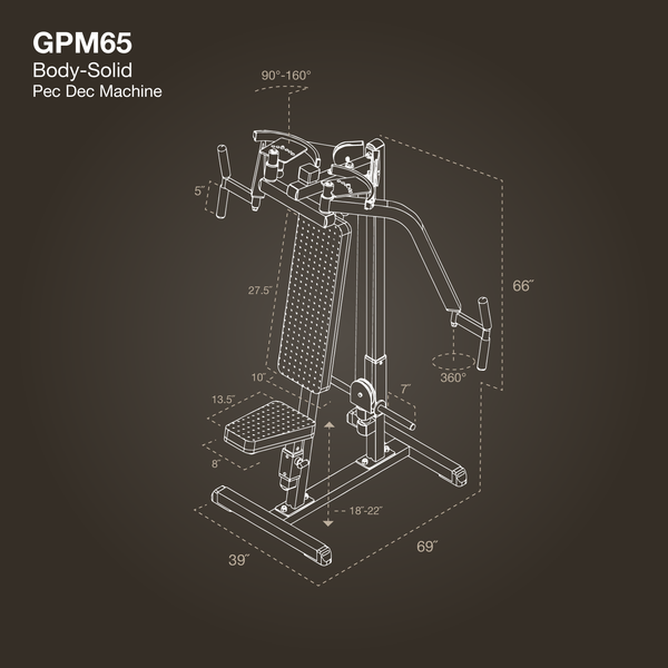 GPM65B - Pec Dec Machine - BLACK