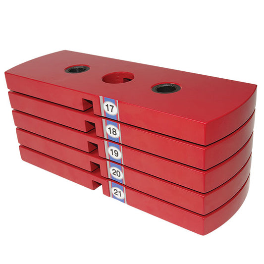 HP150 - PREMIUM RED STEEL WEIGHT STACK 150LBS, 15 X 10LB PLATES AND TOP PLATE