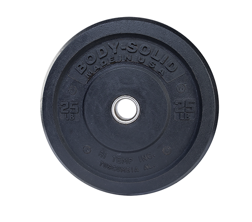 25LB BLACK BUMPER PLATES 17.375 ", Full Commercial Made is USA