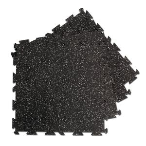 Protect your floors and equipment with Body-Solid Tools Speckled Puzzle Mats. Rubber flooring is a key component to any workout room or facility both to dampen sound and protect floors