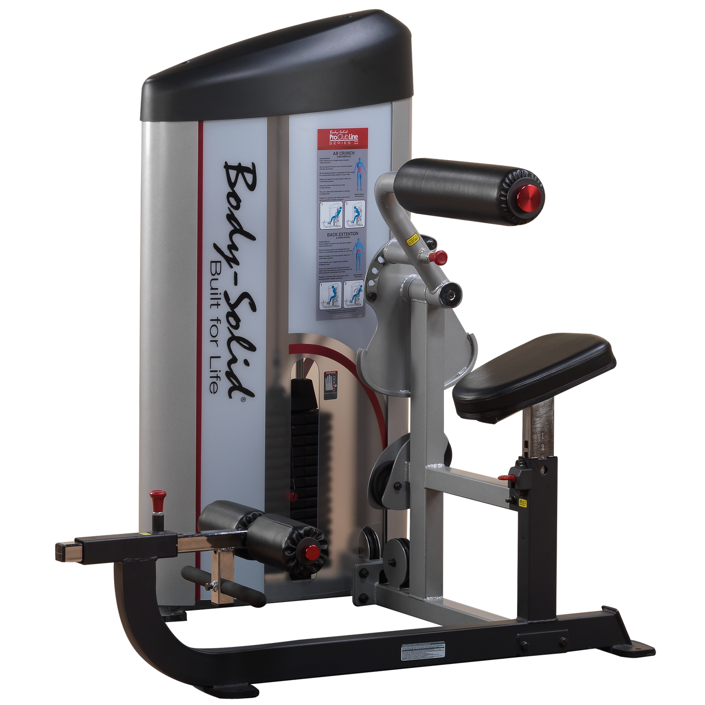 Body-Solid S2ABB-1 Pro Clubline Series II Ab and Back Machine with 160 Lb. Weight Stack for Home and Commercial Gym