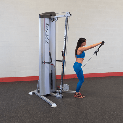 Body-Solid (S2CC-3) Pro Clubline Cable Crossover Column Machine with 310Lb. Weight Stack for Fitness Workouts, Adjustable Single Pulley Cable Workout Machines For Strength Training