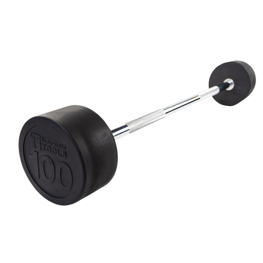SBB100 - Rubber Coated Fixed Straight Barbell, 100lb Body-Solid