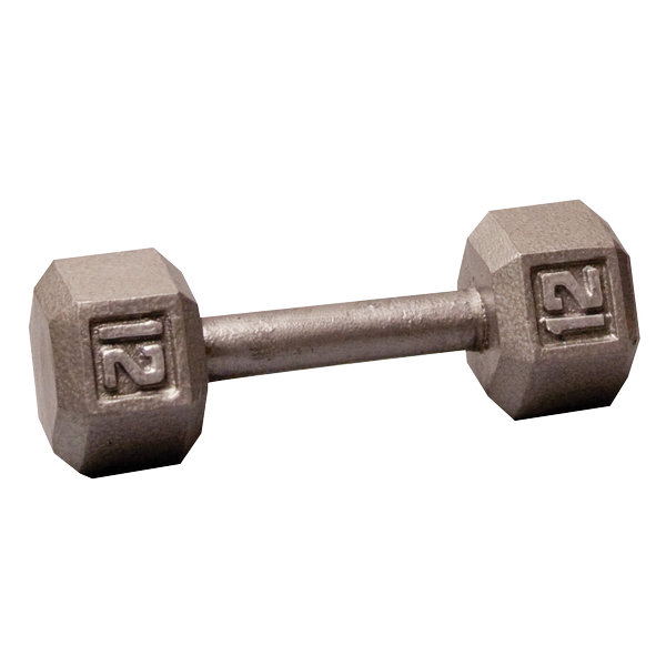 SDX12 - 12 Lb. Cast Iron Hex Dumbbell - Body-Solid-[SDX12]