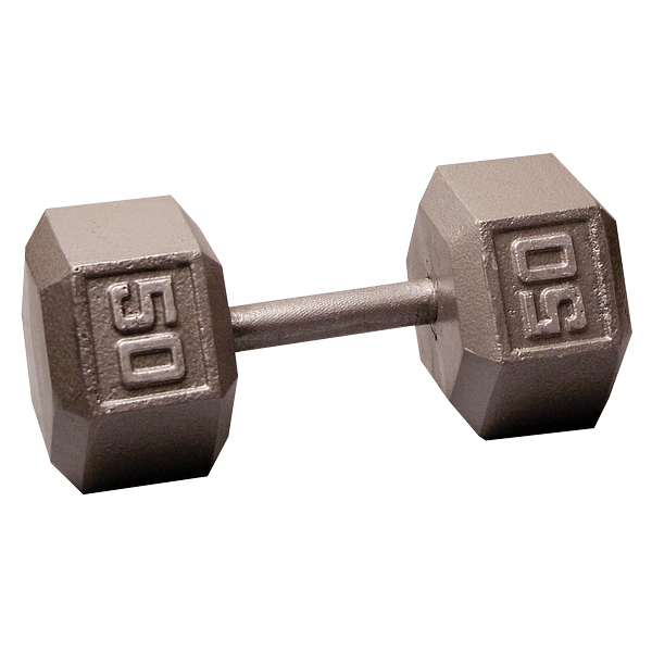 SDX50 - 50 Lb. Cast Iron Hex Dumbbell - Body-Solid