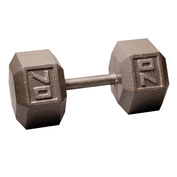 SDX70 - 70 Lb. Cast Iron Hex Dumbbell - Body-Solid