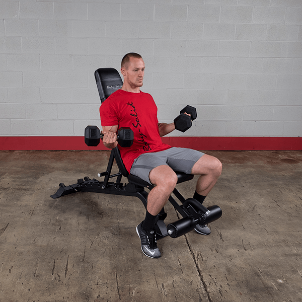 Body-Solid Pro Clubline (SFID425) Adjustable Bench - Multi-Position Workout & Weightlifting Bench with Leg Hold Down for Home Gym