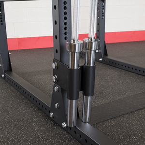 Add style and functionality to your Hexagon Rig or Commercial Power Rack with our SR-BHV Bar Holder. An easy-to-use, convenient accessory that allows you to store a barbell on the exterior of your Rig. Compatible with all Body-Solid barbells and most third-party bars, the SR-BHV Bar Holder is a must-have for your rig.