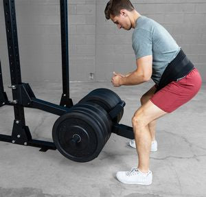 The Body-Solid Pro Clubline SPRBSA Belt Squat Attachment allows users to squat heavy without putting compression stress on the back and shoulders