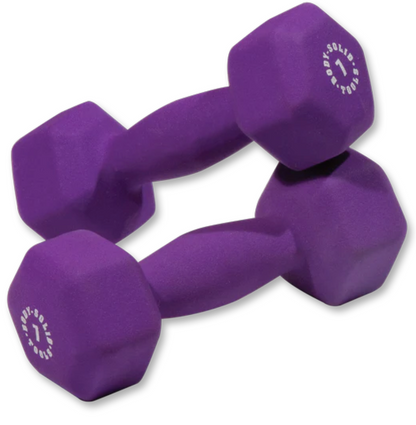 Dark purple 7lb neoprene dumbell