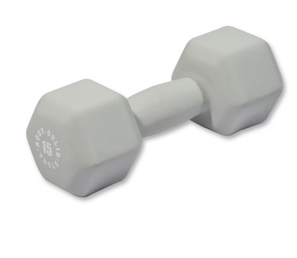 gray 15lb neoprene dumbell