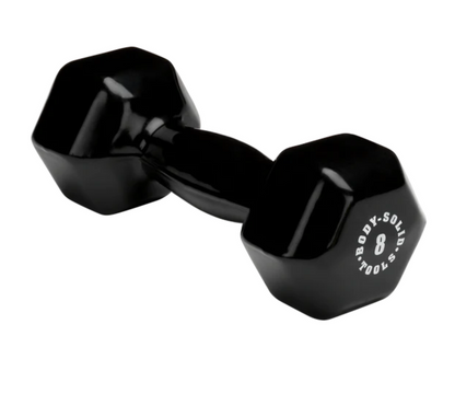 Black 8lb vinyl dumbell