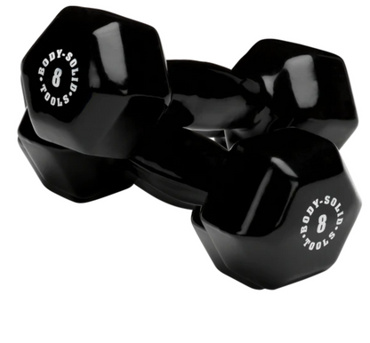 Black 8lb vinyl dumbell