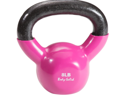 Vinyl Coated Kettlebell, 8lb pink