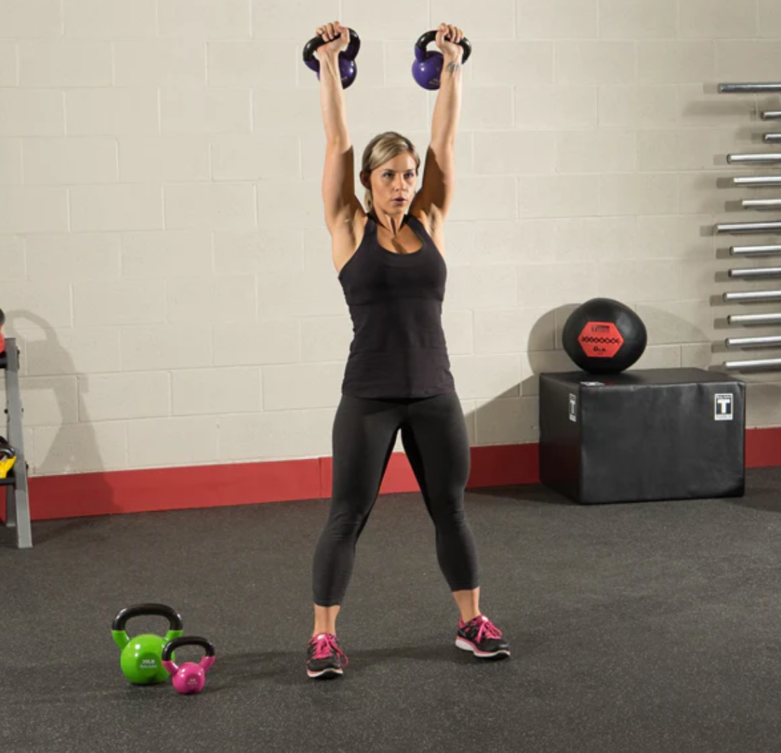 Vinyl Coated Kettlebell, 8lb pink