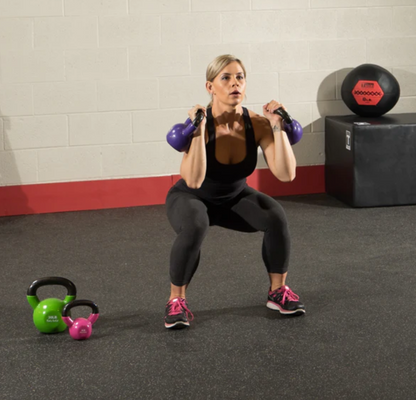 Vinyl Coated Kettlebell, 10lb blue