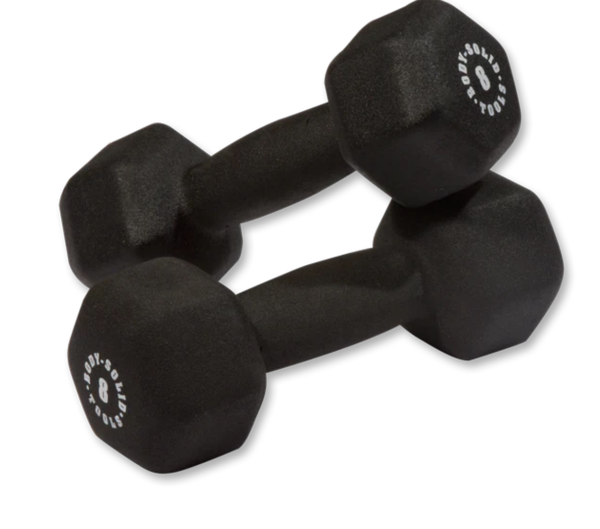 Black 8lb neoprene dumbell