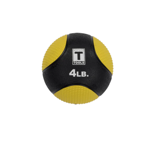 4LB YELLOW, BLACK MEDICINE BALL