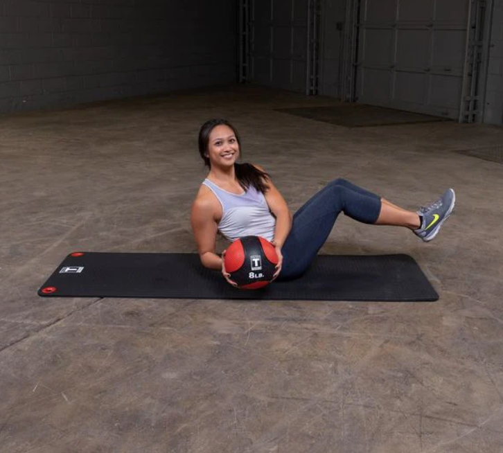 8LB RED, BLACK MEDICINE BALL