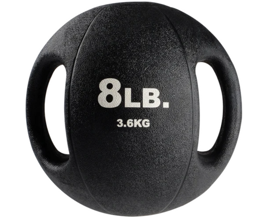 8lb. Dual Grip Medicine Ball Black