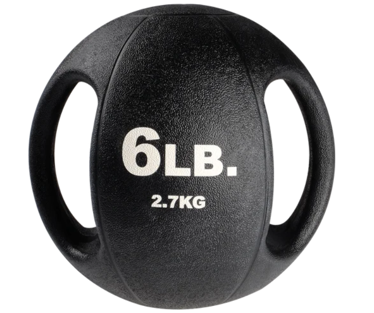 6lb. Dual Grip Medicine Ball Black