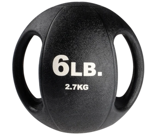 6lb. Dual Grip Medicine Ball Black