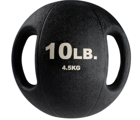 10LB Dual Grip Medicine Ball BLACK