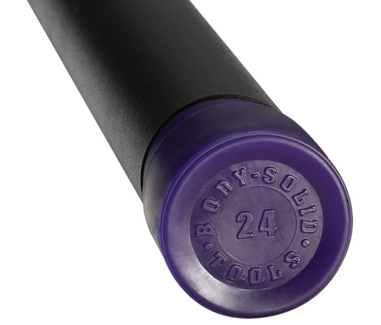 24LB DARK PURPLE PADDED WEIGHTED BAR - Grip Diameter 1.50"