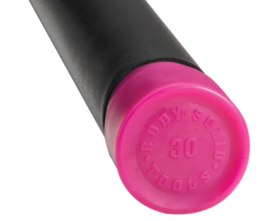 30LB MAGENTA PADDED WEIGHTED BAR - Grip Diameter 1.55"