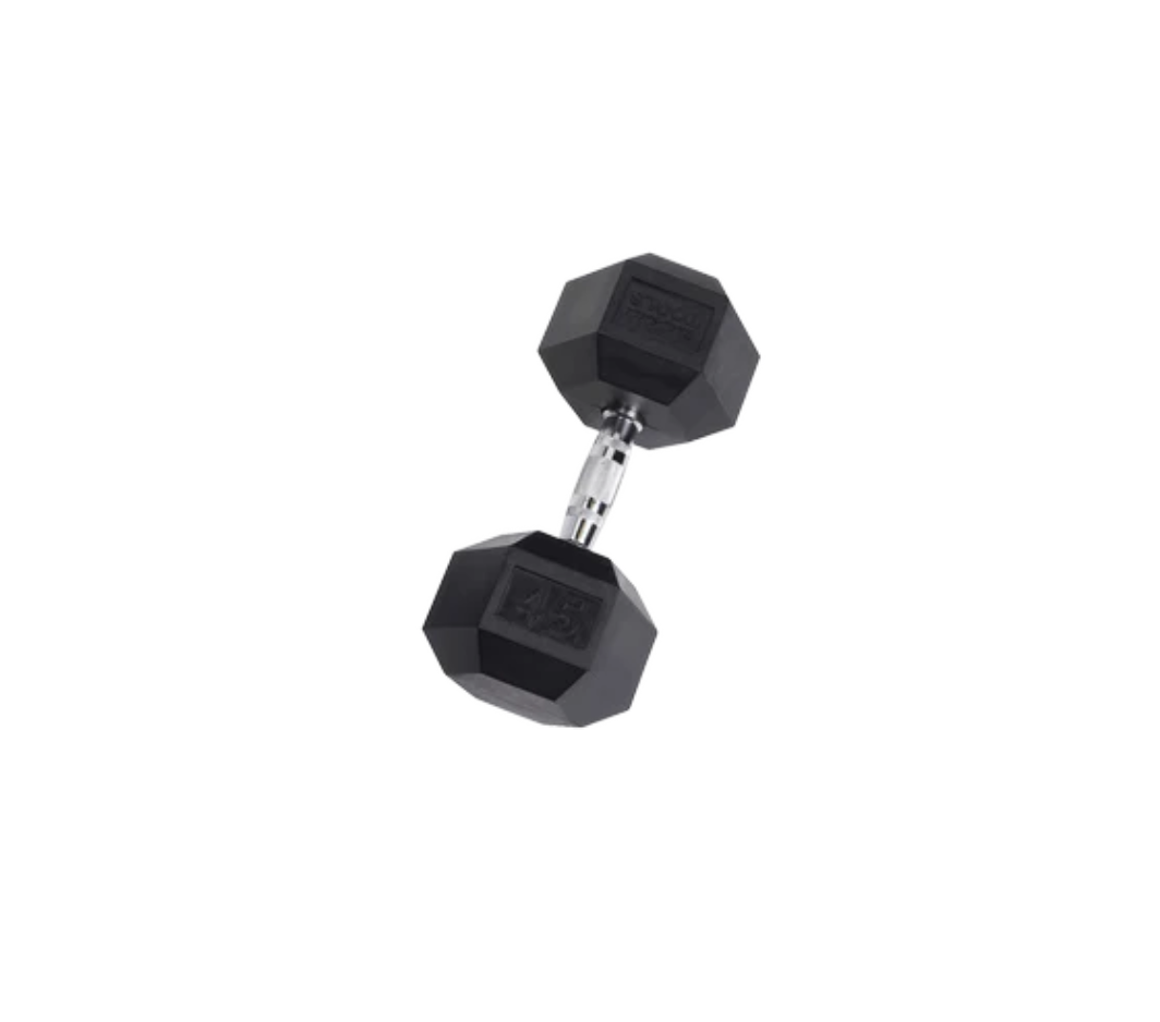 45 Lb. Rubber Hex Dumbbell