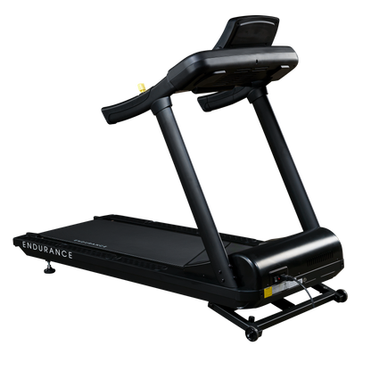 Endurance by Body-Solid (T150) Incline Treadmill for Jogging & Walking, 400lbs. Weight Capacity, 4 HP Electric Motor Running Machine With Anti-Static Carbon Woven Belt, Speed Range 0.5-12.5 mph, Black