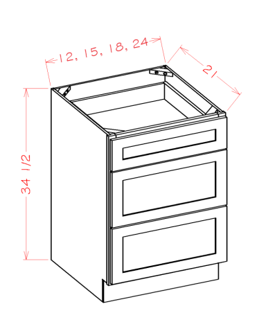 Vanity Drawer Base 24″ – Shaker Dove