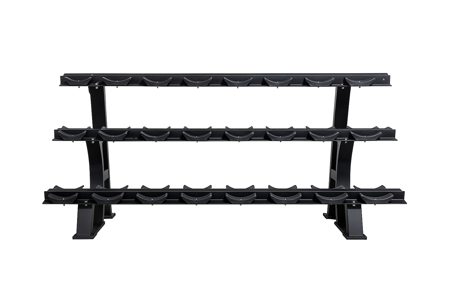 Pure Craft Three-Tier 15-Pair Dumbbell Rack – Commercial Grade (Black) Pure Craft Industries