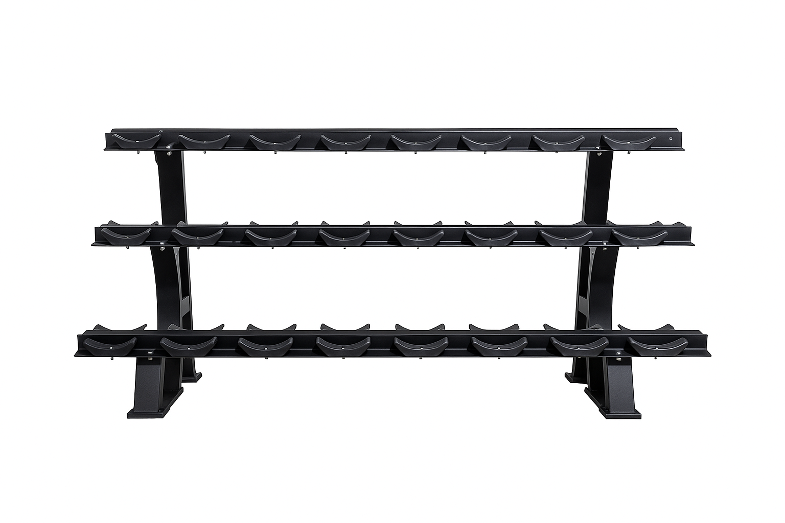 Pure Craft Three-Tier 15-Pair Dumbbell Rack – Commercial Grade (Black) Pure Craft Industries