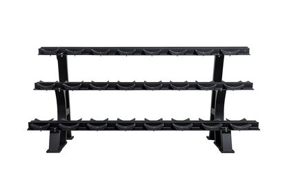 Pure Craft Three-Tier 15-Pair Dumbbell Rack – Commercial Grade (Black) Pure Craft Industries